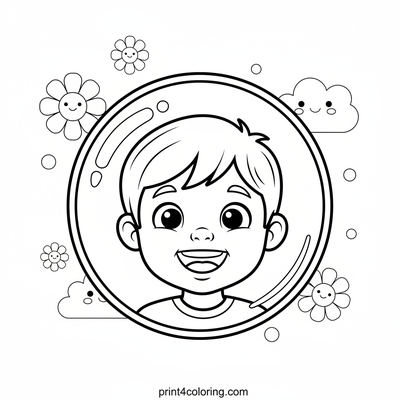 Whimsical Boba Bubble Adventure - free printable coloring page