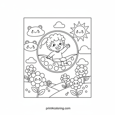 Boba Bubble Dream Ride - free printable coloring page