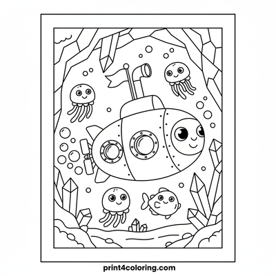 Enchanted Submarine Adventure in the Crystal Caves