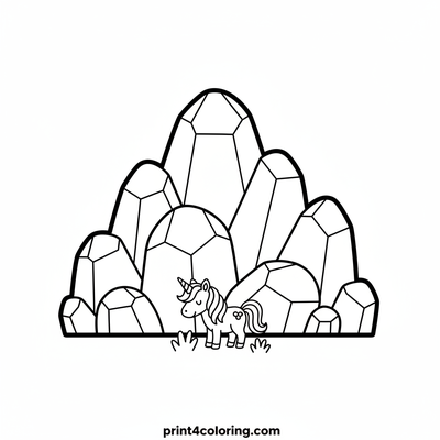 Sparkling Crystal Mountain Unicorn