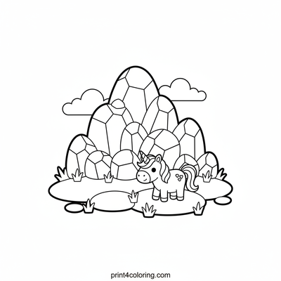 Sparkling Crystal Peaks & Unicorn Friend