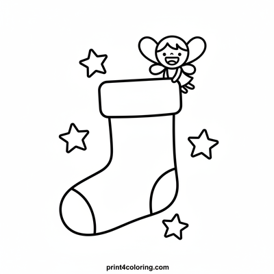 Christmas coloring page preview