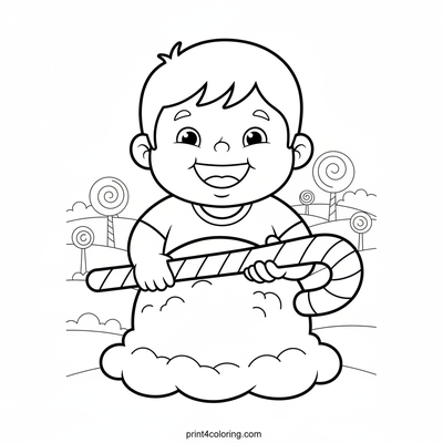 Sweet Sky Adventure: Ice Cream Cloud Ride - free printable coloring page