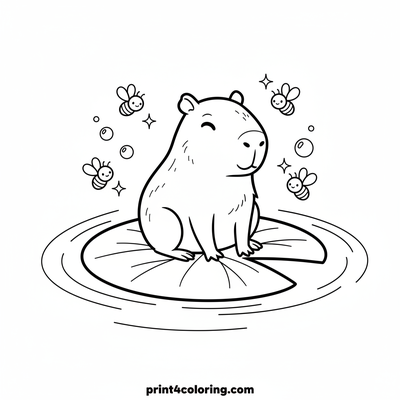 Magical Lily Pad Ride: Capybara's Glow Adventure