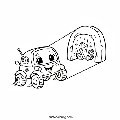 Lunar Rover's Sparkling Secret - free printable coloring page