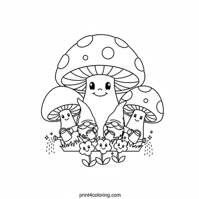 Enchanted Gnome Mushroom Garden