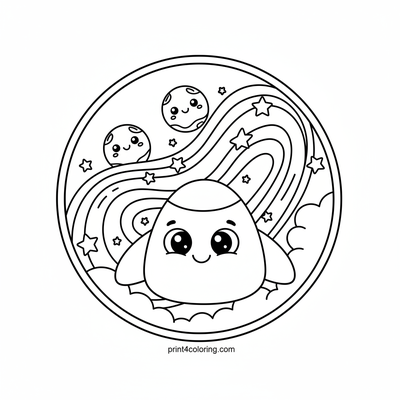 Cozy Comet Cruiser Adventure - free printable coloring page