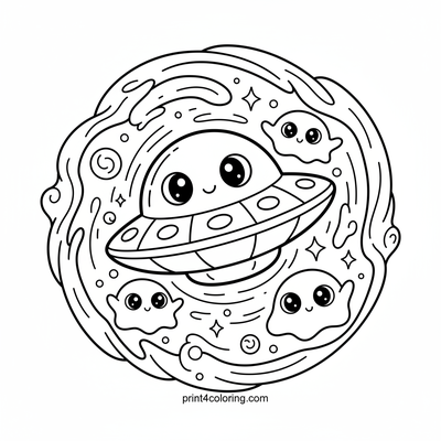 Cozy Cosmic Cruiser - free printable coloring page