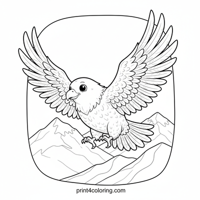 Soaring Summit Eagle - free printable coloring page