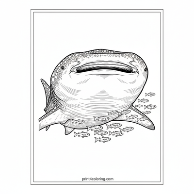Whale Shark's Grand Ocean Journey - free printable coloring page