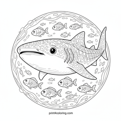 Whale Shark's Ocean Odyssey - free printable coloring page