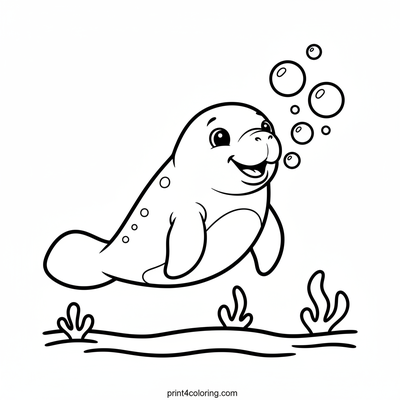 Manatee's Happy Bubble Fun