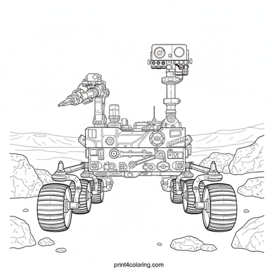 Mars Rover: Rocky Path Explorer - free printable coloring page