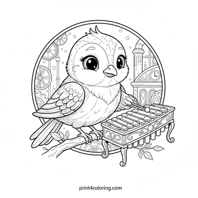 Xylophone coloring pages preview