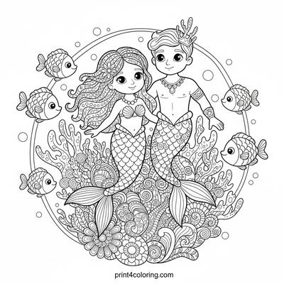 Merfolk's Majestic Zentangle Reef Ascent