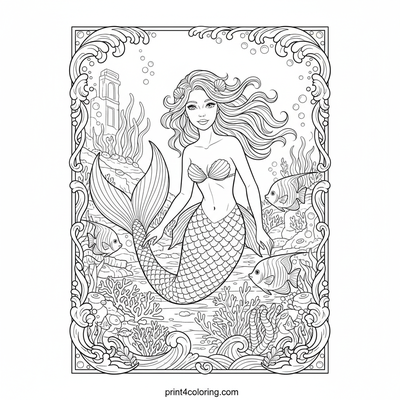 Swimming coloring pages preview