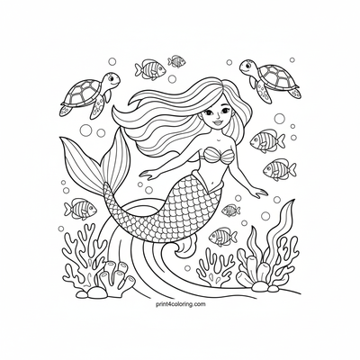 Mermaid's Sparkling Coral Journey