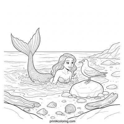 Mermaid's Secret Beach Rendezvous