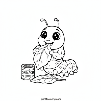 The Mighty Munching Caterpillar's Feast - free printable coloring page