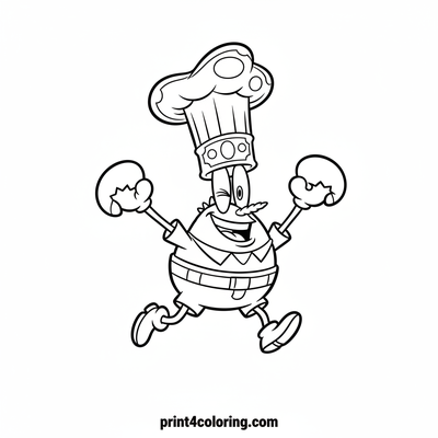 Mr. Krabs' Silly Money Hat! - free printable coloring page