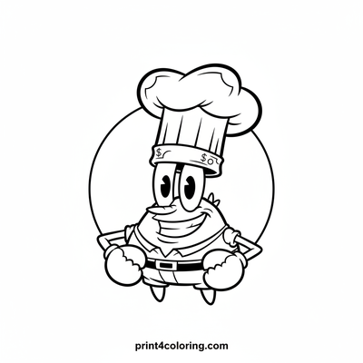 Mr. Krabs' Marvelous Money Hat - free printable coloring page