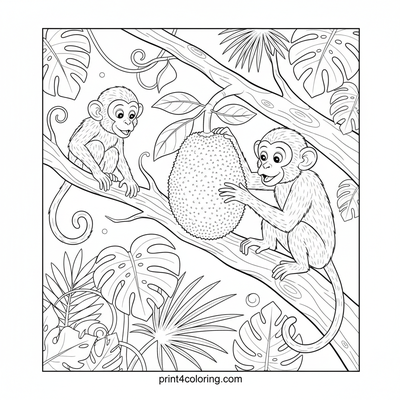 Jungle Feast: Monkeys and the Giant Jackfruit