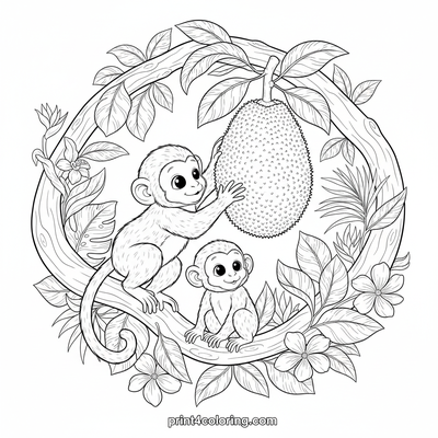 Jackfruit coloring pages preview