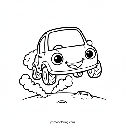 Lunar Explorer's Crater Hop - free printable coloring page