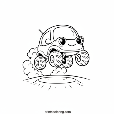 Cozy Moon Buggy's Lunar Leap! - free printable coloring page