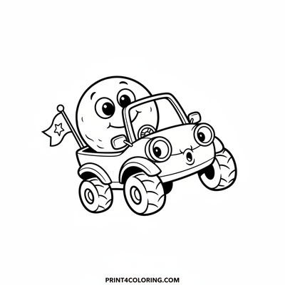 Lunar Rover's Pet Rock Adventure! - free printable coloring page