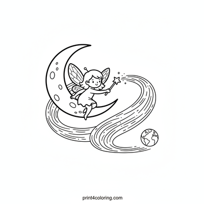 Moon Fairy's Magical Wish Dust - free printable coloring page