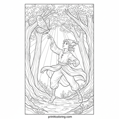 Moonlit Whispers: Elf and the Luminous Moth