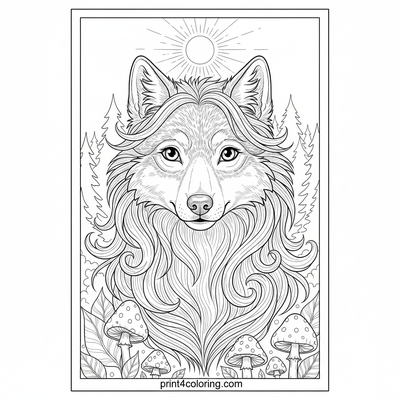 Moonlit Guardian's Journey - free printable coloring page