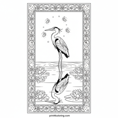 Heron coloring pages preview