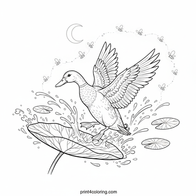 Moonlit Lily Pad Dreamer