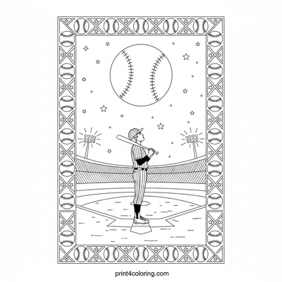 Moonlit Midnight Baseball Dream