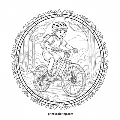 Epic Mountain Bike Adventure - free printable coloring page