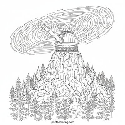 Celestial Summit: Observatory Under the Milky Way