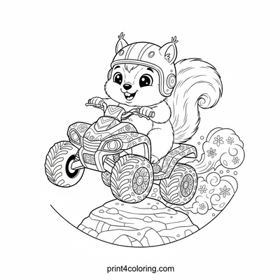 High-Flying Forest Quad Adventure! - free printable coloring page