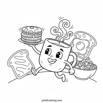 Muggy's Pancake Parade! - free printable coloring page