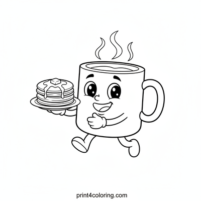 Muggy's Morning Pancake Parade - free printable coloring page