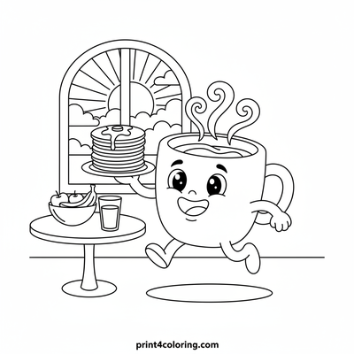 Muggy's Pancake Parade - free printable coloring page