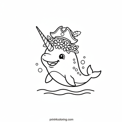 Narwhal's Tusk-tacular Hat Stack - free printable coloring page