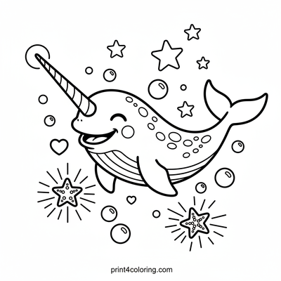 Mystical Narwhal Starlight Swim