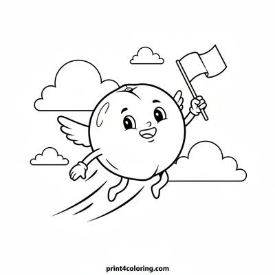Nectarine's Puffy Cloud Adventure - free printable coloring page