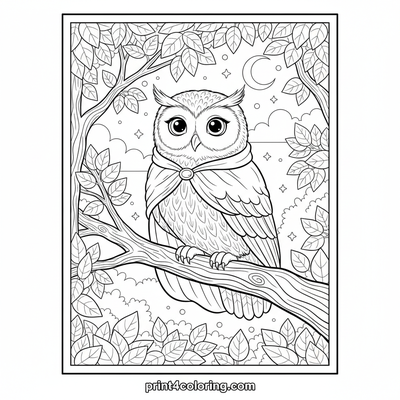 The Noble Night Owl's Twilight Perch