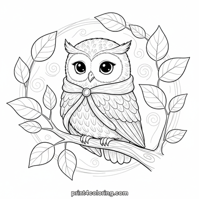 Noble Night Owl in a Velvet Cape