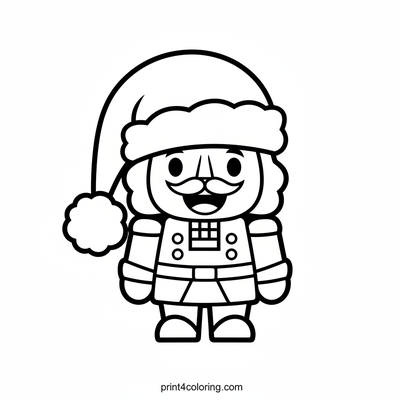 Silly Hat Nutcracker's Happy Giggle - free printable coloring page