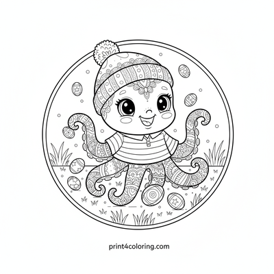 Octopus Rugby Star: Tentacle Tackle Time! - free printable coloring page