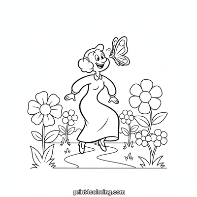 Olive Oyl's Garden Butterfly Surprise